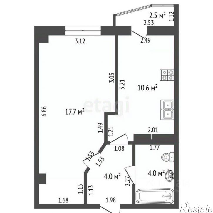 1-комн квартира ул Объездная, 10,  д. 10