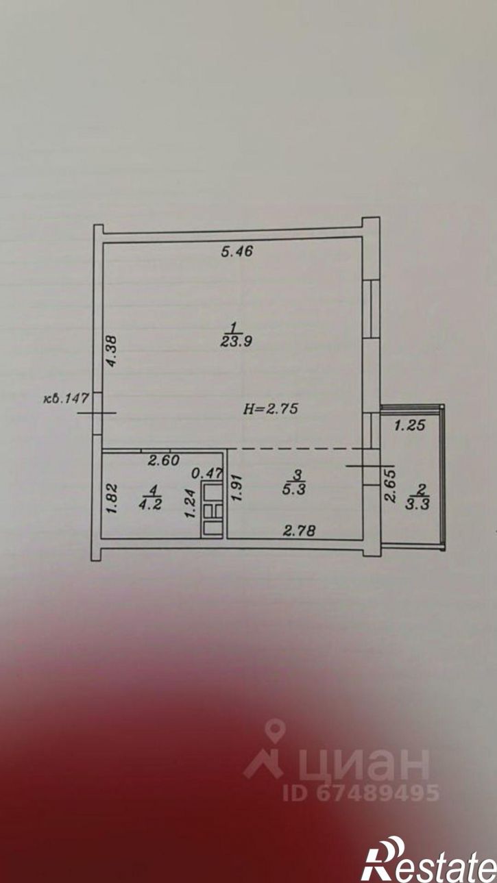 1-комн квартира ул Мирная, 29 3,  д. 29 3,  к. 3