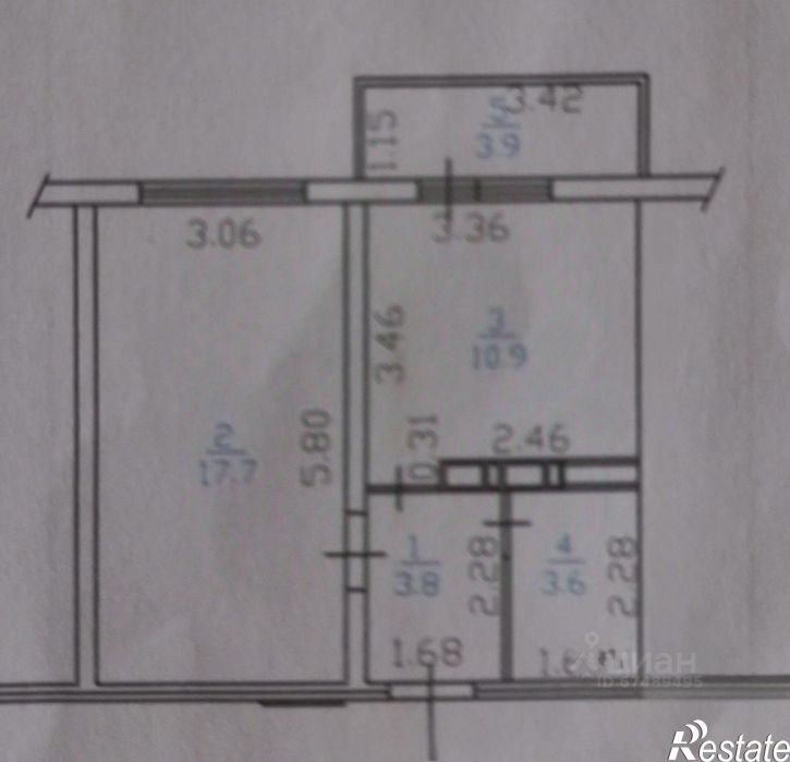 1-комн квартира ул Адмирала Пустошкина, 22 4,  д. 22 4,  к. 4