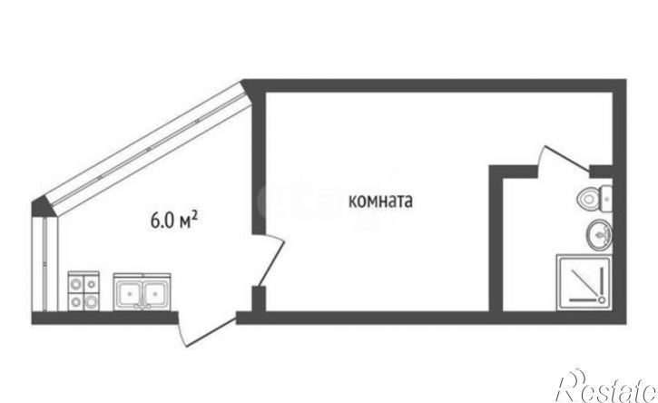 1-комн квартира ул Горького, 15,  д. 15