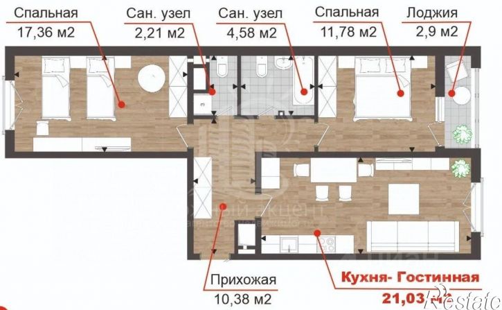 2-комн квартира Супсехское шоссе, 39 к4,  д. 39 к4