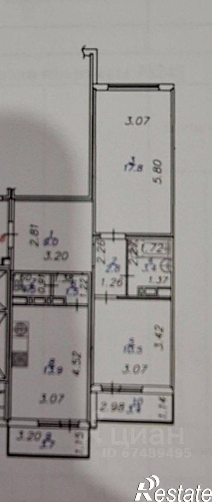 2-комн квартира ул Адмирала Пустошкина, 22 10,  д. 22 10,  к. 10