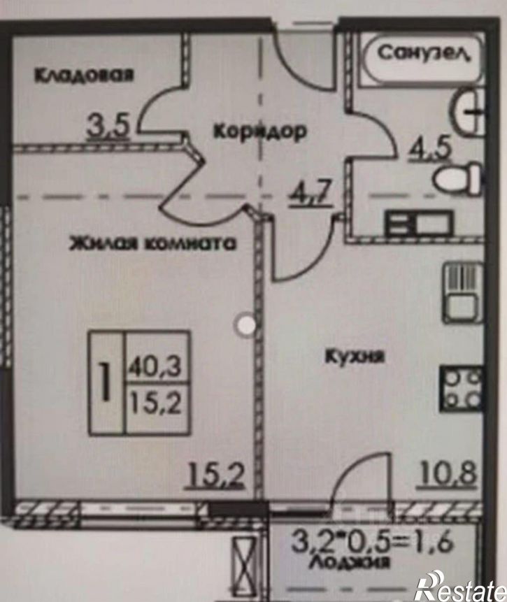 1-комн квартира ул Парковая, 61 1,  д. 61 1,  к. 1