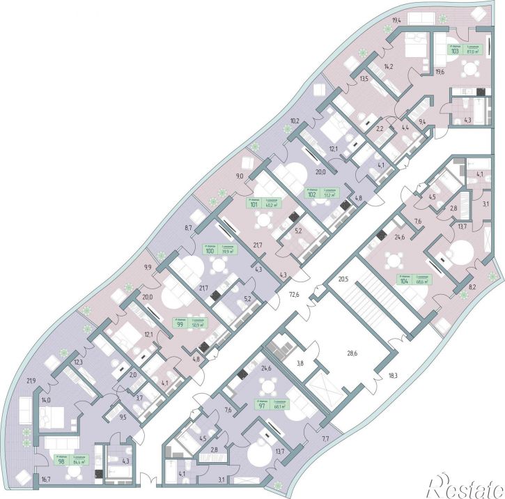 2-комн квартира в новом доме