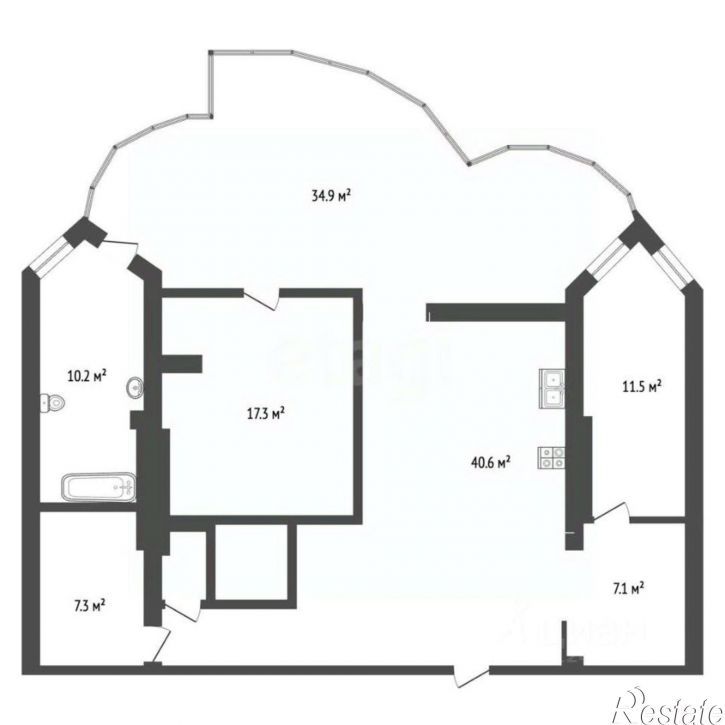 3-комн квартира Крымская улица, 272,  д. 272