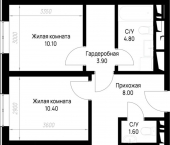 2-комн, 57 кв м, этаж 7/12 улица Ленина, 148