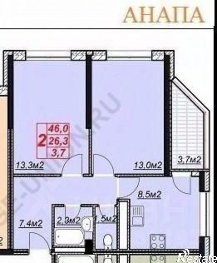 2-комн квартира Крестьянская улица, 27 к6,  д. 27 к6