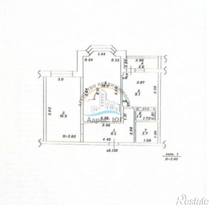 2-комн квартира улица Крылова, 17/1,  д. 17/1