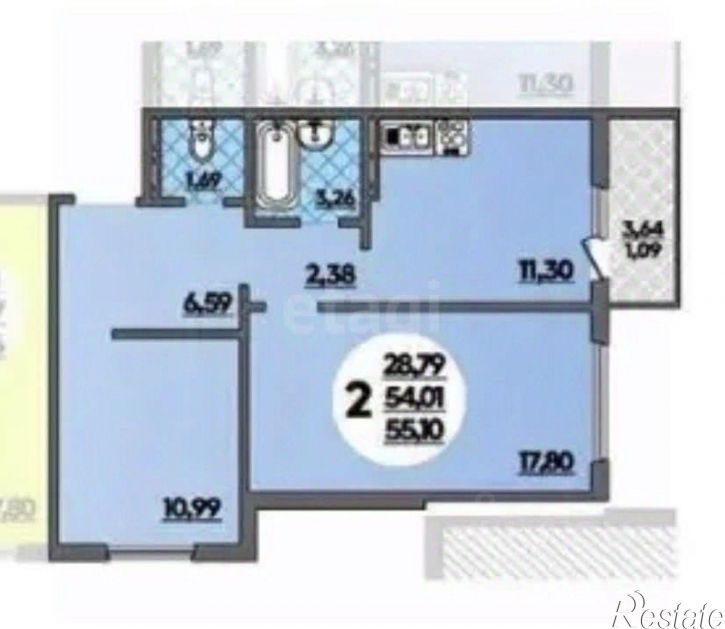 2-комн квартира Босфорский б-р, 14,  д. 14