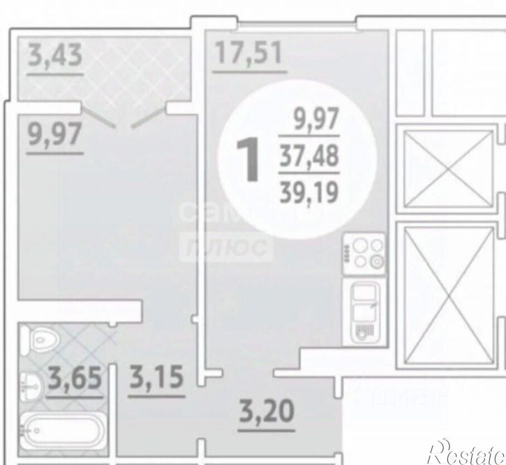 1-комн квартира ул Адмирала Пустошкина, 22 10,  д. 22 10,  к. 10