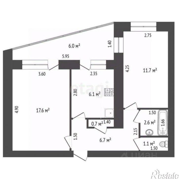 2-комн квартира ул Чехова, 4г,  д. 4г