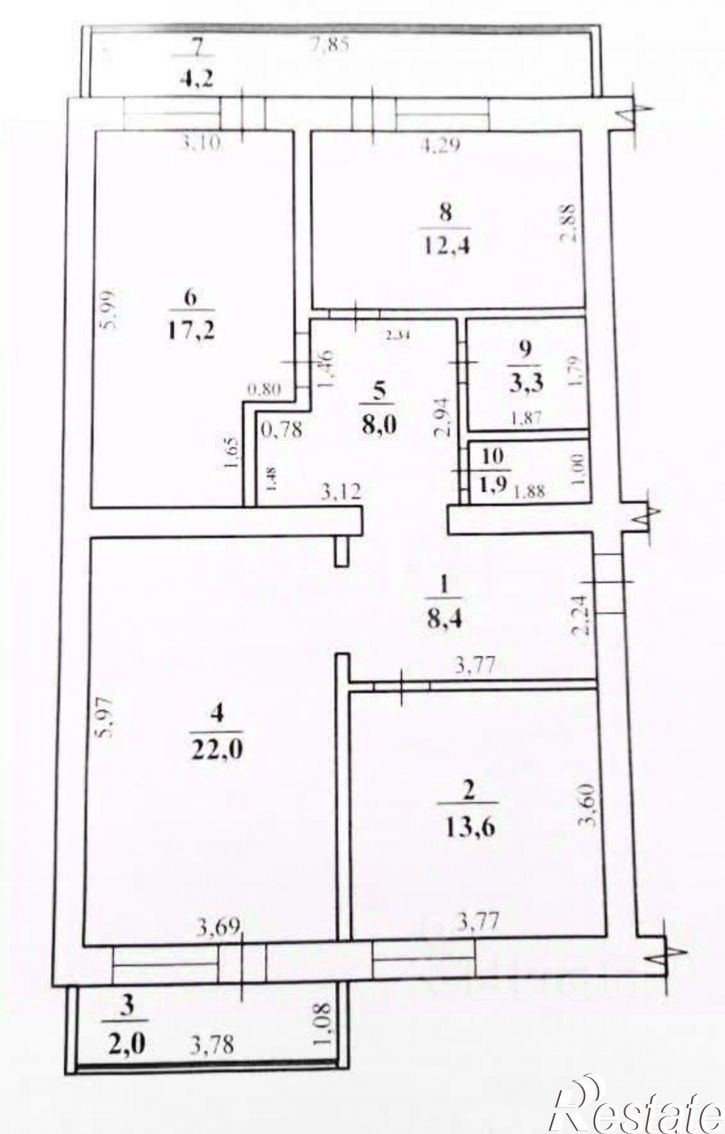 3-комн квартира Терская улица, 40,  д. 40