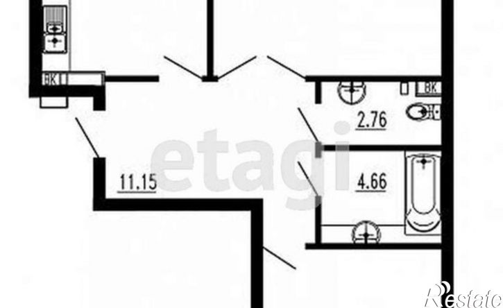 2-комн квартира улица Шевченко, 3,  д. 3
