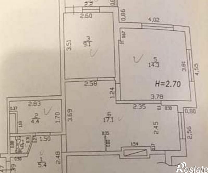 2-комн квартира 12-й микрорайон, 36А