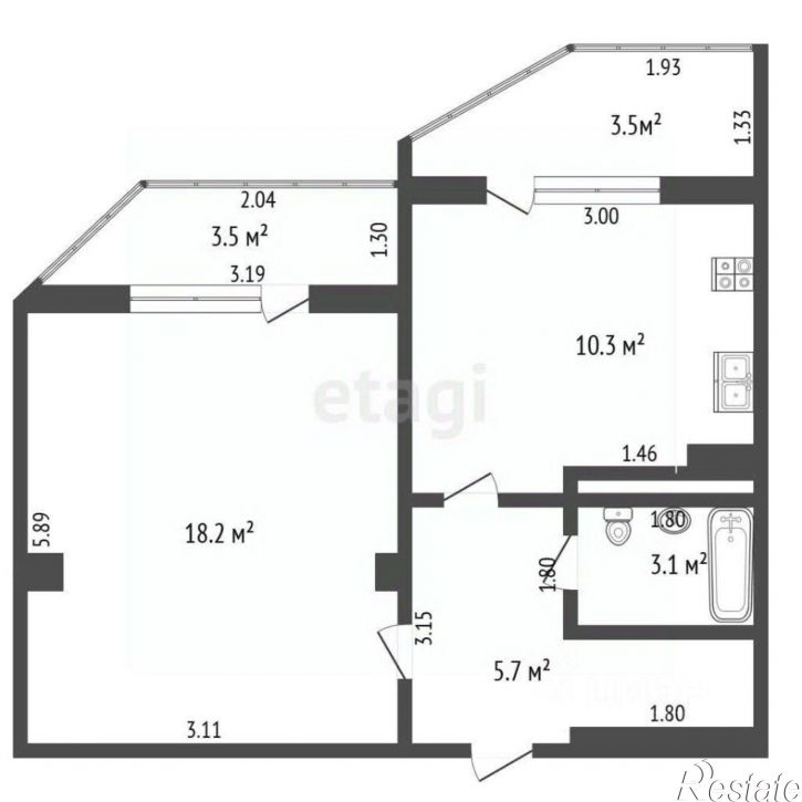 1-комн квартира Крестьянская улица, 27 к5,  д. 27 к5