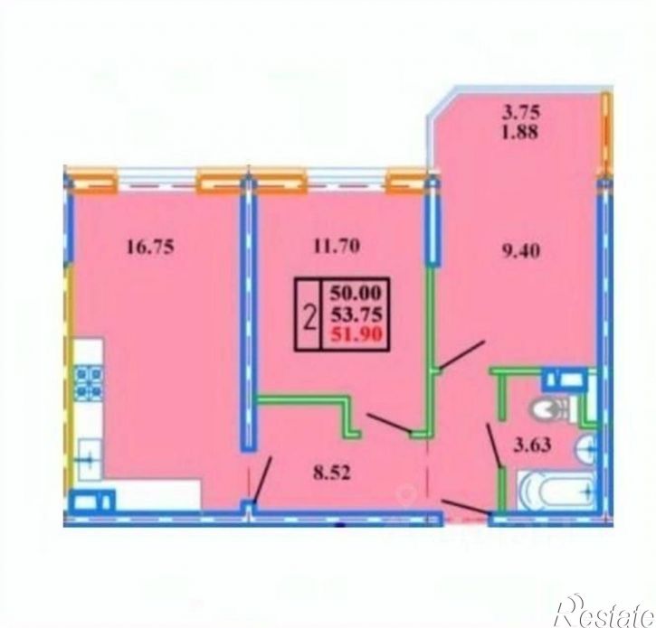 2-комн квартира Анапское шоссе, 30,  д. 30