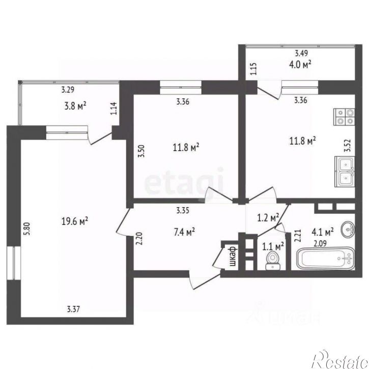 2-комн квартира ул Ленина, 231,  д. 231
