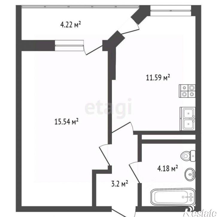 1-комн квартира ул Поликарпова, 2 9,  д. 2 9,  к. 9
