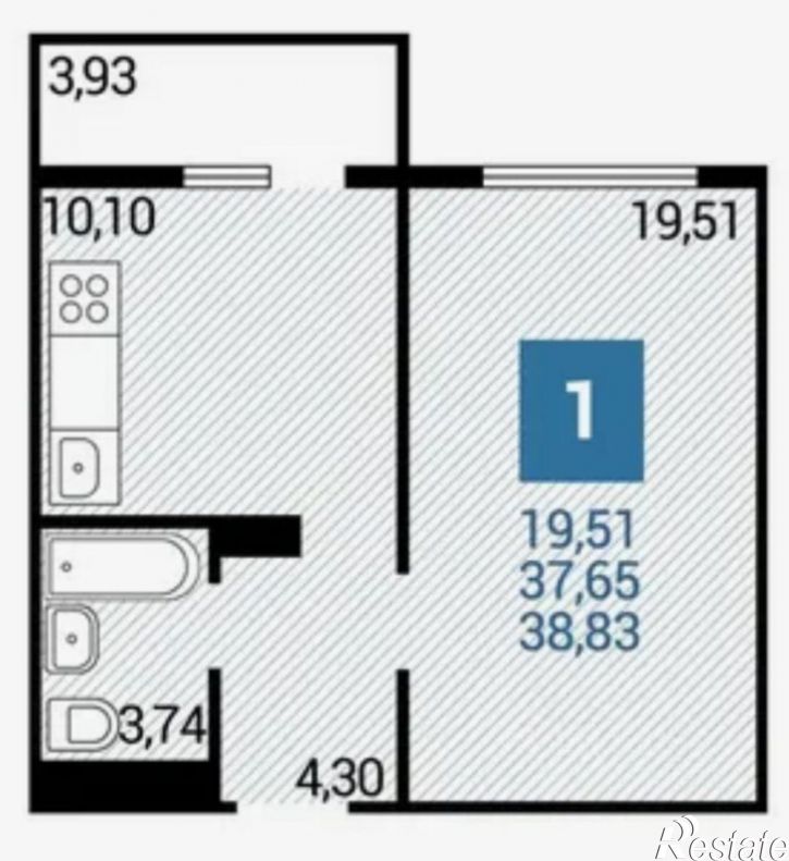 1-комн квартира ул Адмирала Пустошкина, 22 11,  д. 22 11,  к. 11