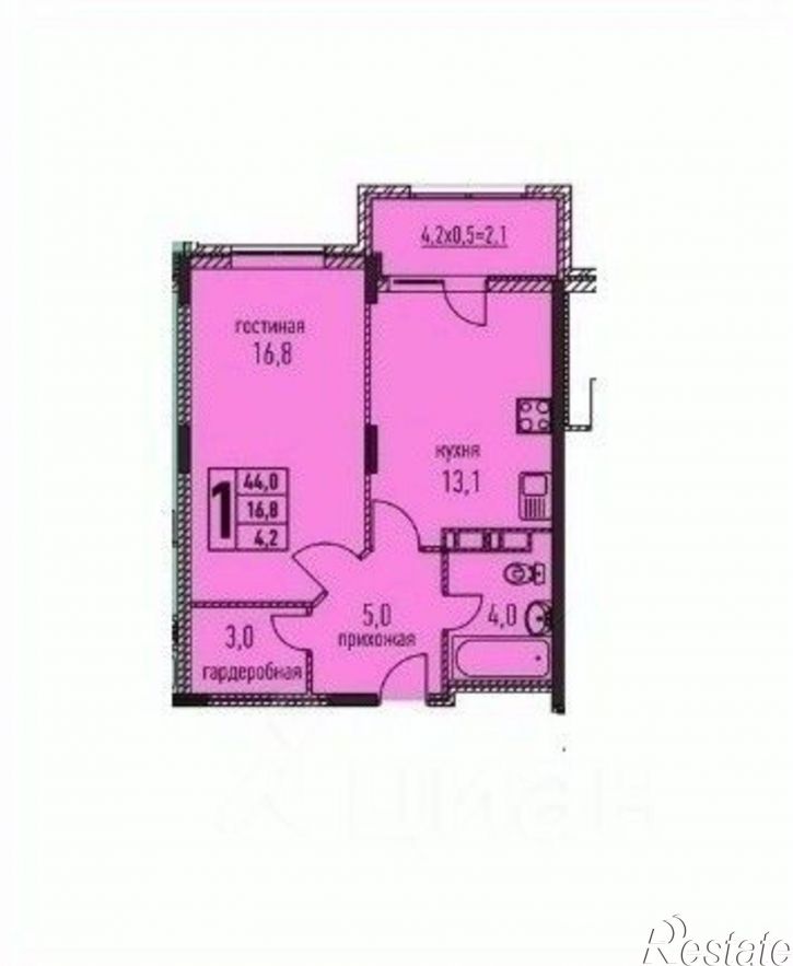 1-комн квартира Таманская улица, 121 к15,  д. 121 к15