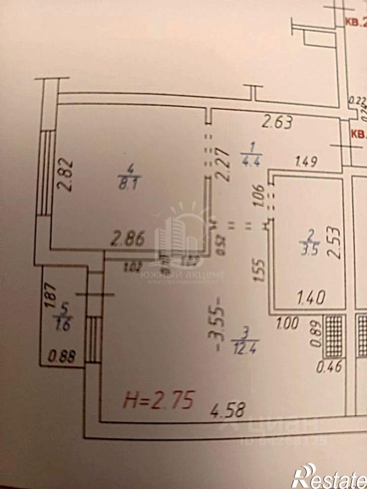 1-комн квартира Северный переулок, 6 к4,  д. 6 к4