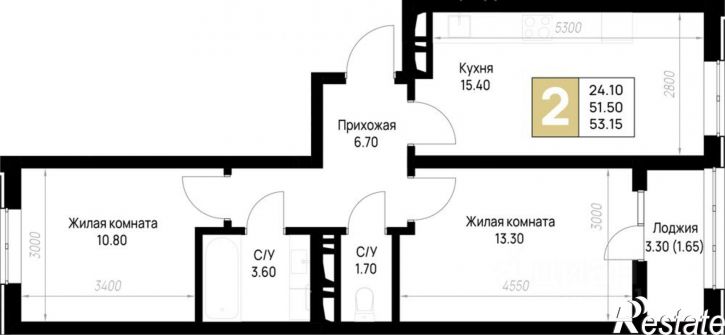 2-комн квартира в новом доме улица Ленина, 148,  д. 148
