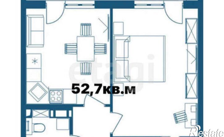 1-комн квартира Симферопольское шоссе, 58к2