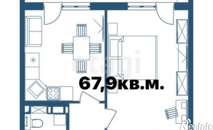 1-комн квартира Симферопольское шоссе, 58к2