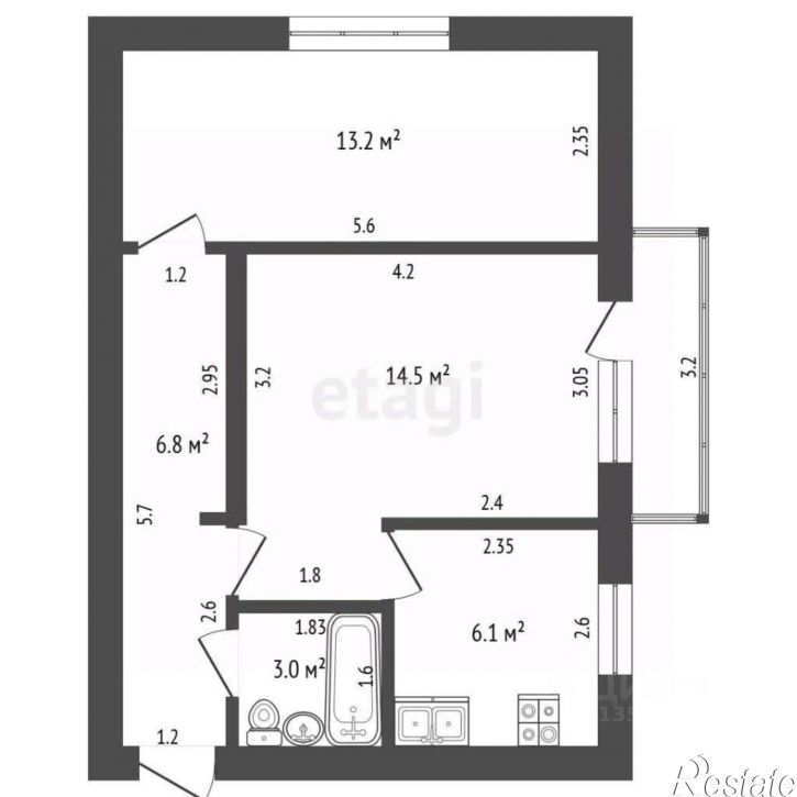 2-комн квартира ул Горького, 56,  д. 56