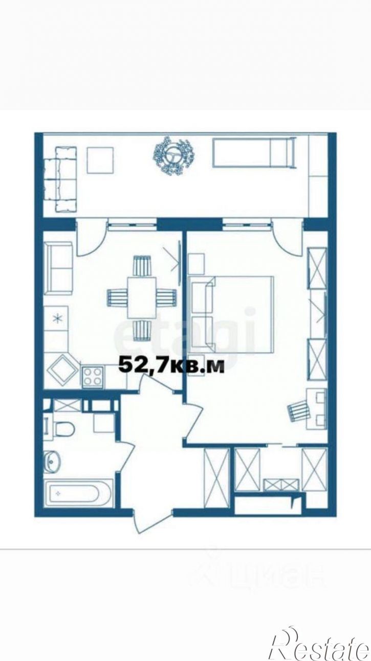 1-комн квартира Симферопольское шоссе, 58,  д. 58