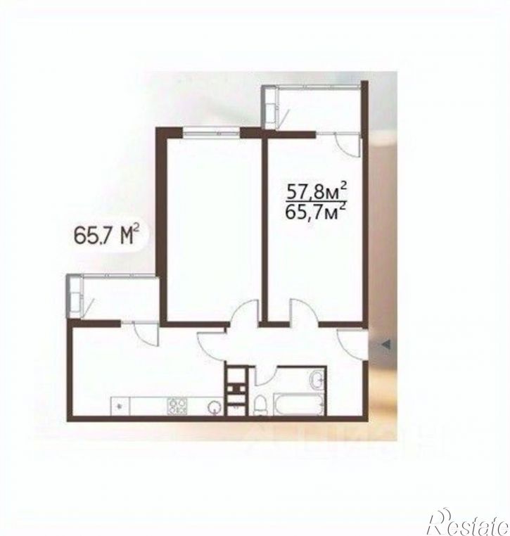 2-комн квартира ул Парковая, 79 2,  д. 79 2,  к. 2