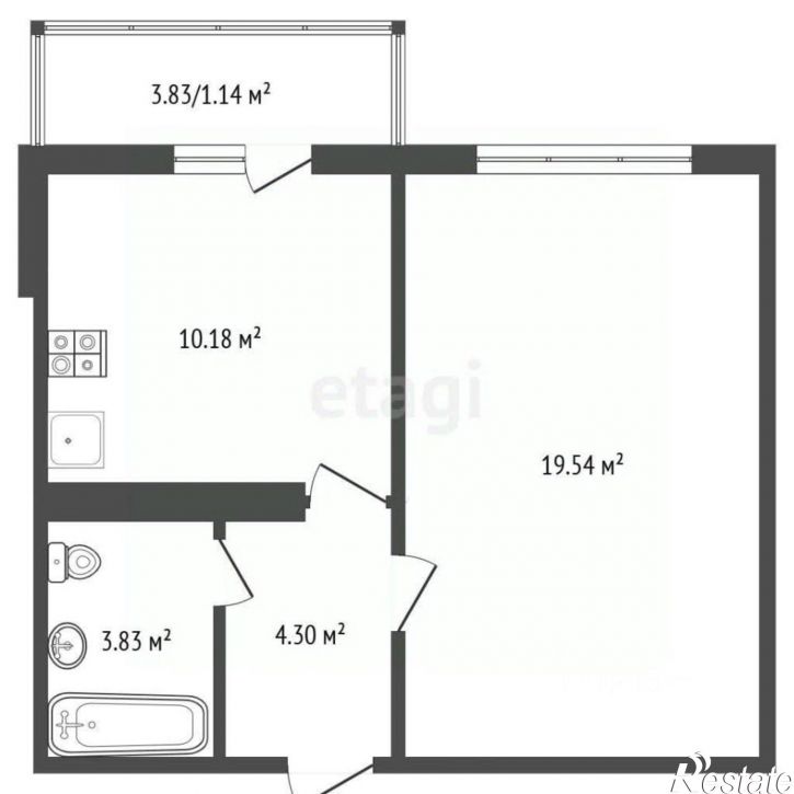 1-комн квартира улица Адмирала Пустошкина, 22 с7,  д. 22 с7