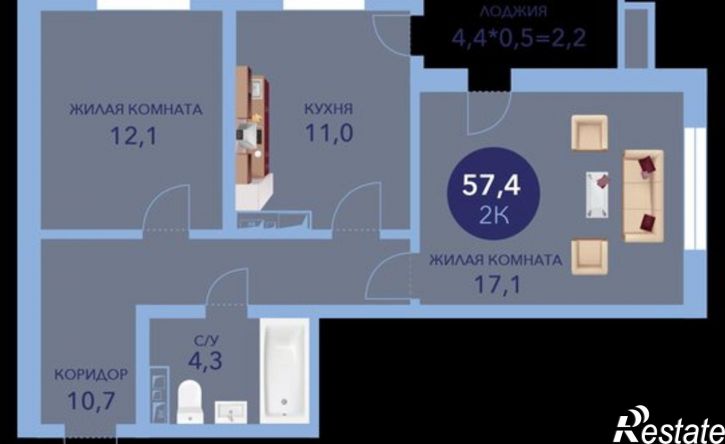 2-комн квартира улица Ленина, 241к2,  д. 241к2