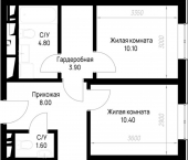 2-комн, 57 кв м, этаж 6/12 улица Ленина, 148