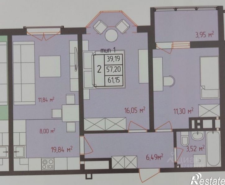 2-комн квартира Супсехское шоссе, 39 к12,  д. 39 к12