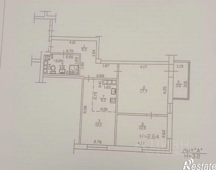 2-комн квартира улица Шевченко, 3,  д. 3