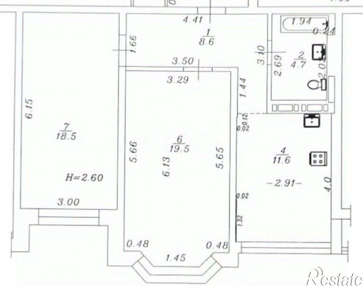 2-комн квартира ул Крылова, 13 2,  д. 13 2,  к. 2