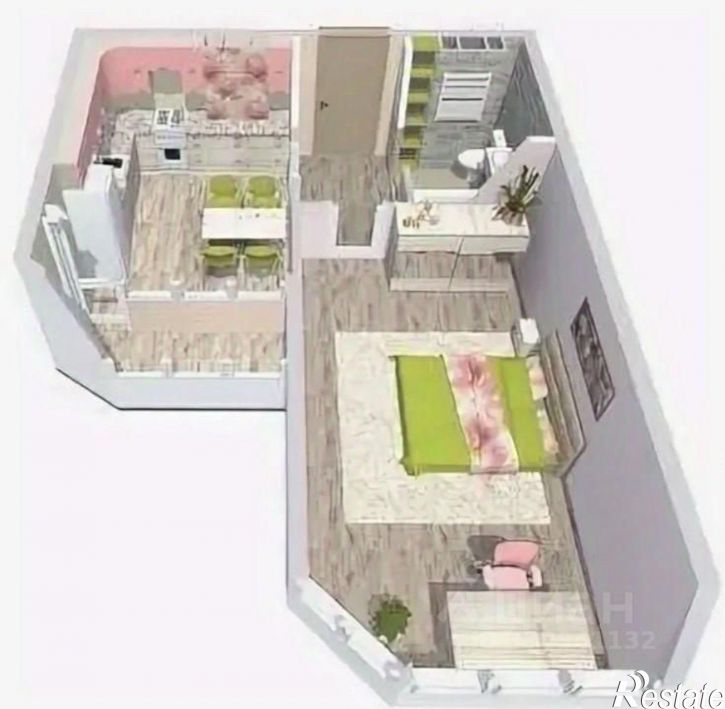 1-комн квартира Рождественская улица, 55 к2,  д. 55 к2