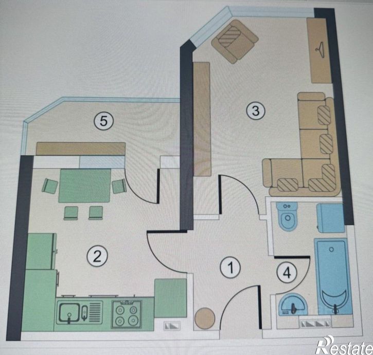 1-комн квартира ул Рождественская, 55 2,  д. 55 2,  к. 2