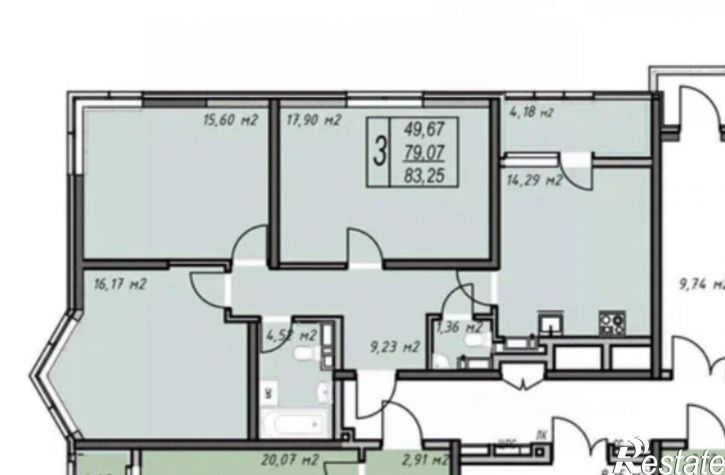 3-комн квартира Супсехское шоссе, 47 2,  д. 47 2,  к. 2
