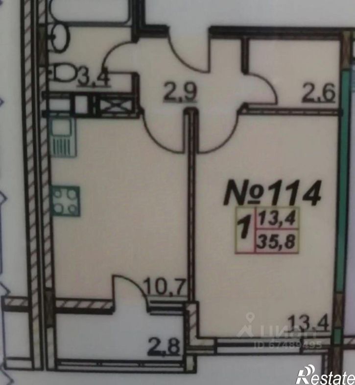1-комн квартира улица Ленина, 180А к14,  д. 180А к14
