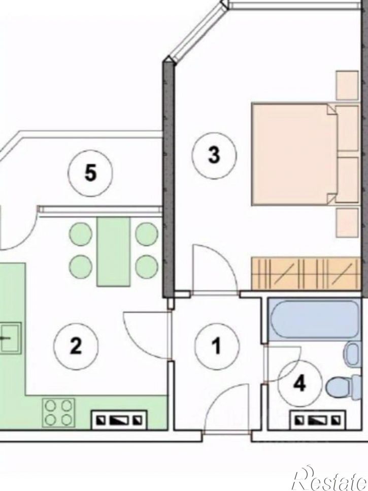 1-комн квартира ул Рождественская, 55 1,  д. 55 1,  к. 1