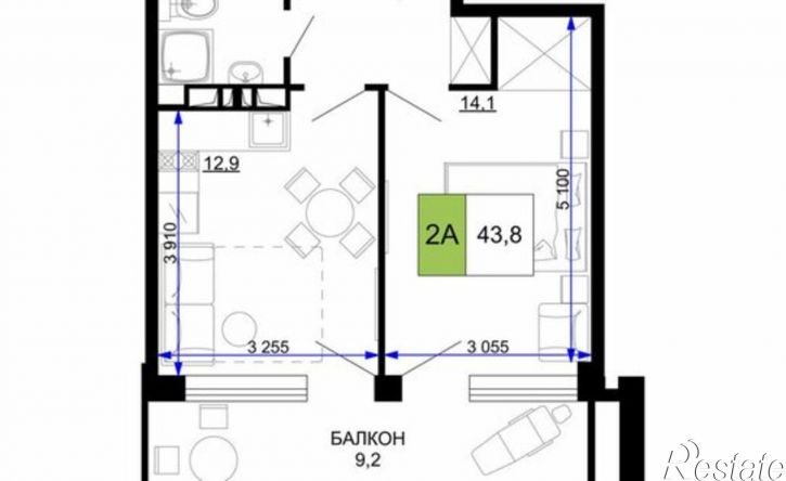 2-комн квартира в новом доме Пионерский пр-кт, 36Д,  д. 36Д