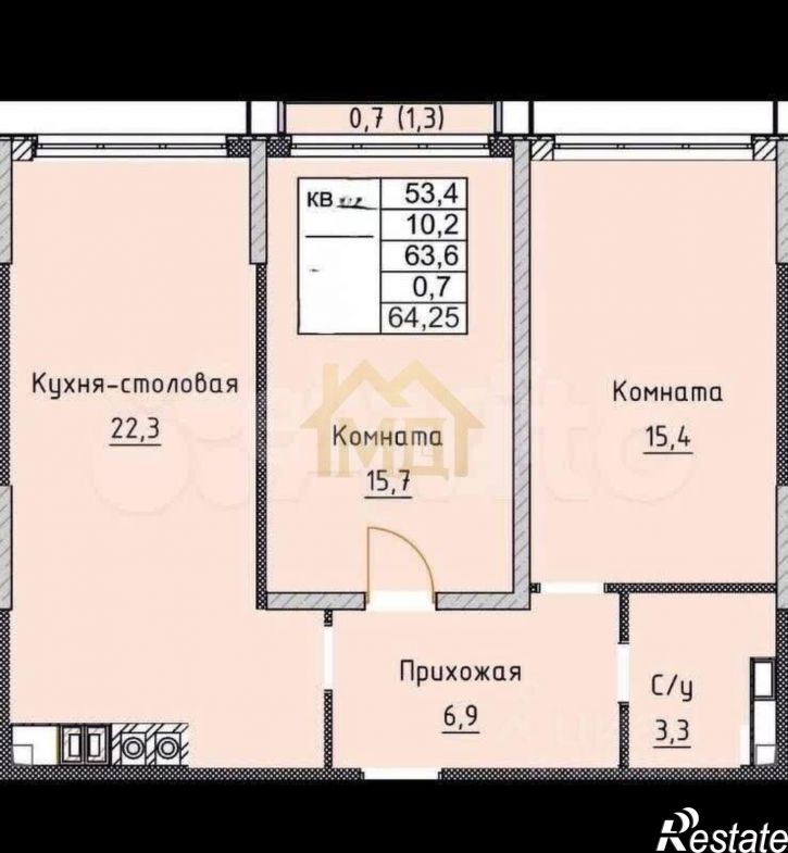 2-комн квартира ул Промышленная, 2,  д. 2