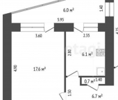 2-комн, 53кв м, этаж 9/9 ул Чехова, 4а