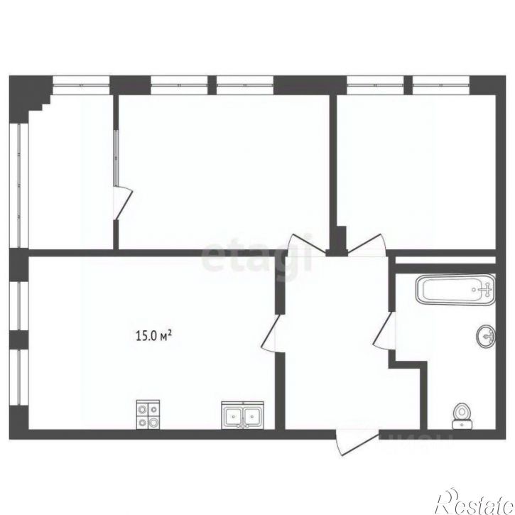 2-комн квартира ул Таманская, 121 2,  д. 121 2,  к. 2