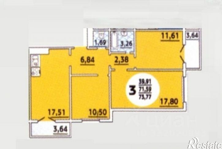 3-комн квартира ул Адмирала Пустошкина, 22 10,  д. 22 10,  к. 10