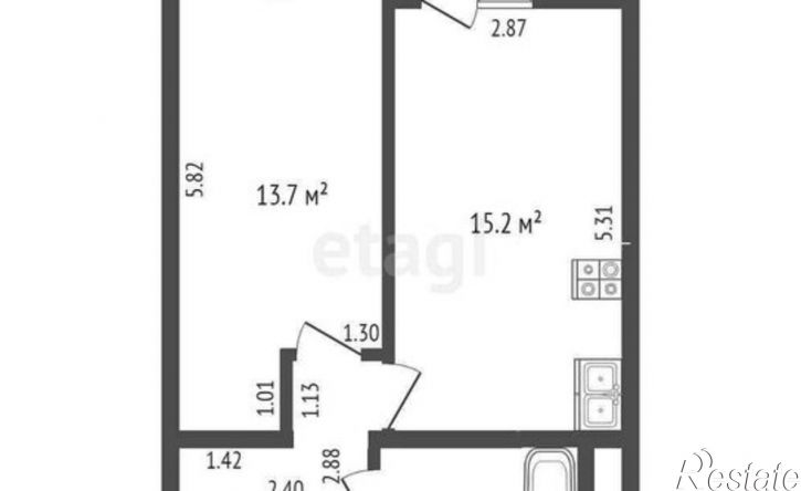 1-комн квартира Анапское шоссе, 24 8,  д. 24 8,  к. 8