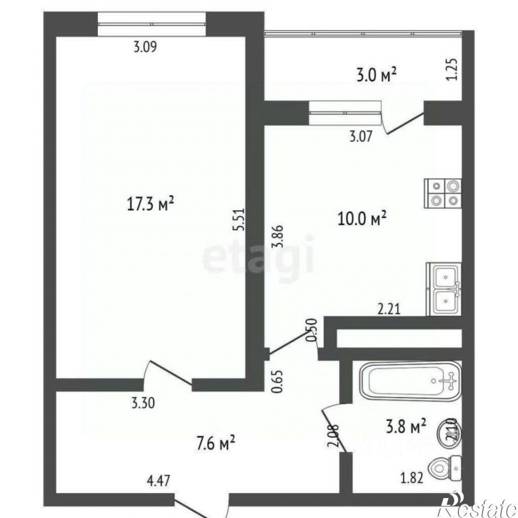 1-комн квартира ул Владимирская, 55В,  д. 55В