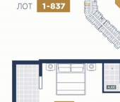 1-комн, 31 кв м, этаж 8/9 курорт Лучи
